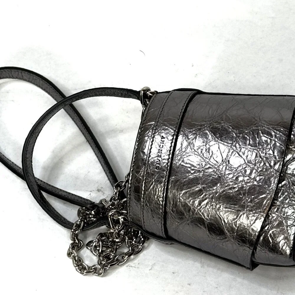 Givenchy Shark Lock Micro Bucket Bag -  in Metallized Laminated Leather - Picture 6 of 6